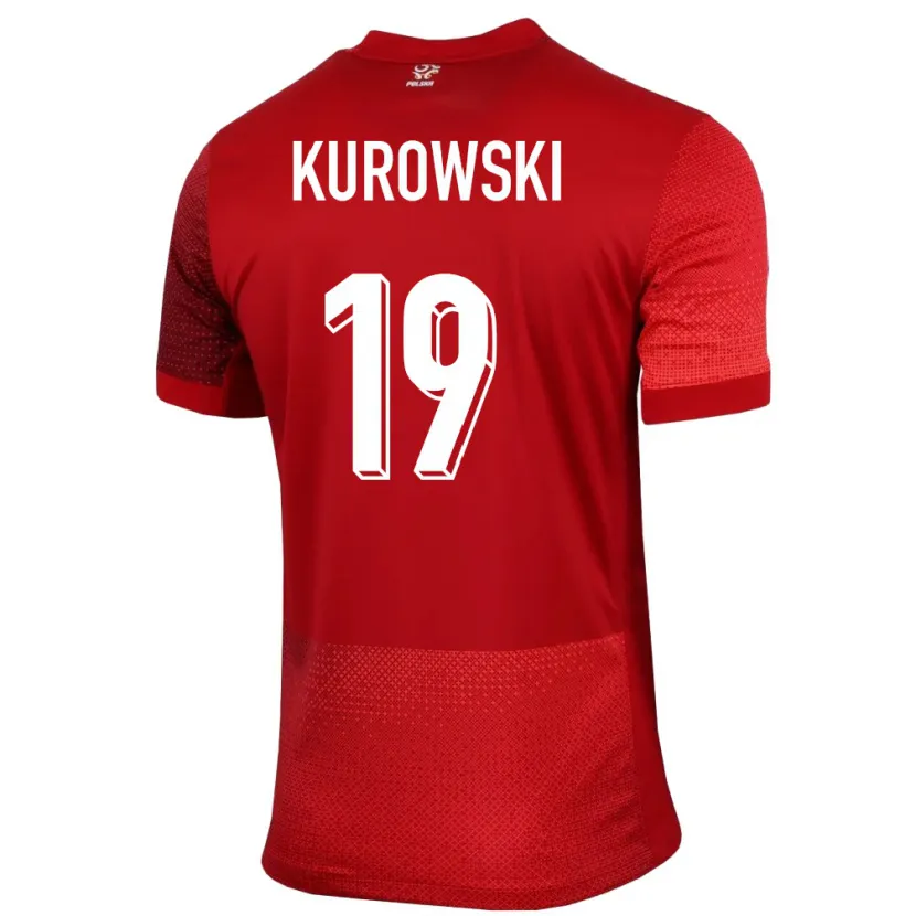 Danxen Niño Camiseta Polonia Milosz Kurowski #19 Rojo 2ª Equipación 24-26 La Camisa México