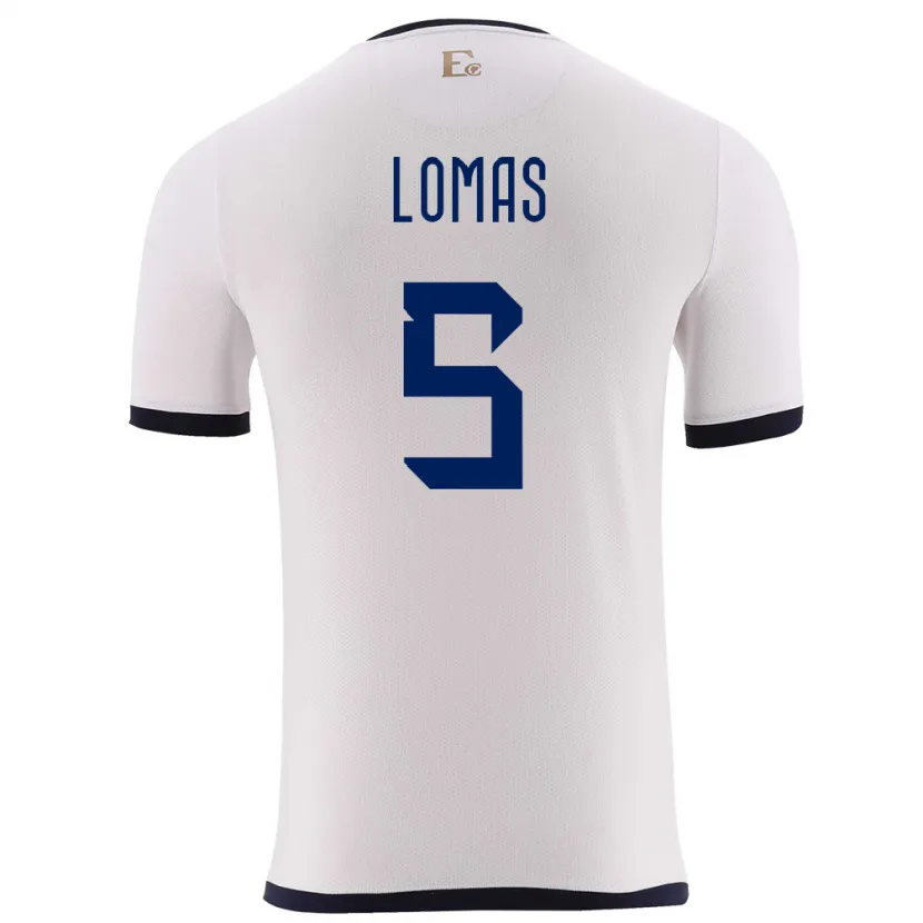 Danxen Niño Camiseta Ecuador Ariana Lomas #5 Blanco 2ª Equipación 24-26 La Camisa México