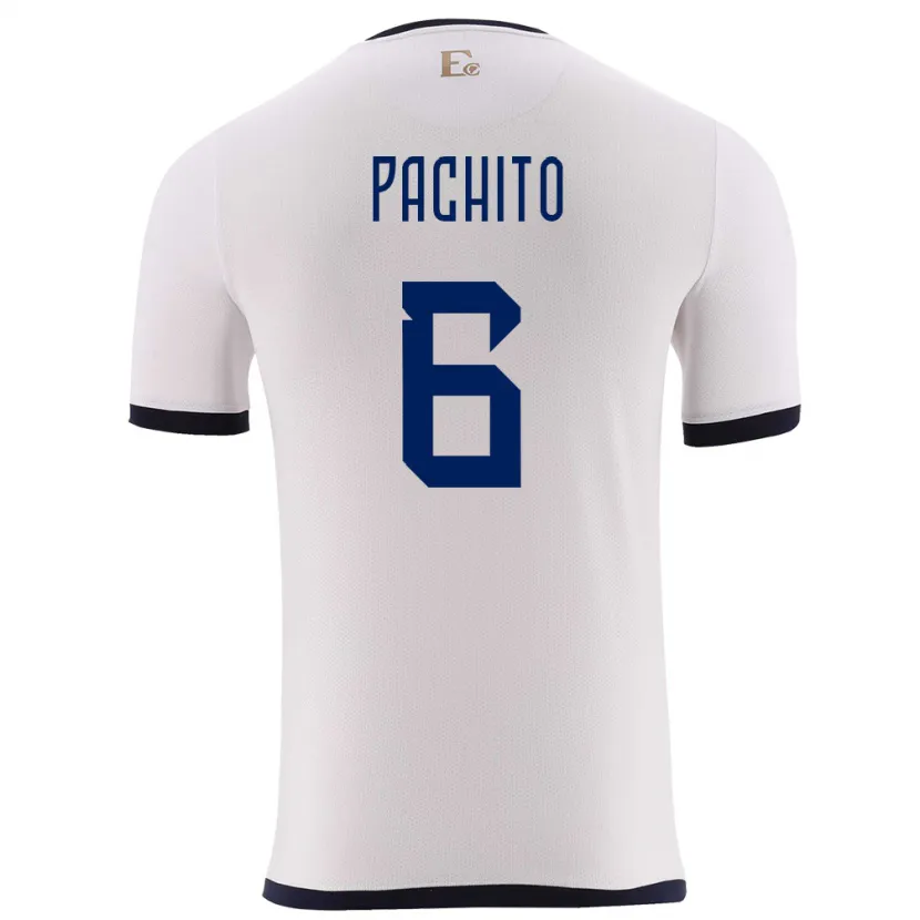 Danxen Niño Camiseta Ecuador Angelica Pachito #6 Blanco 2ª Equipación 24-26 La Camisa México