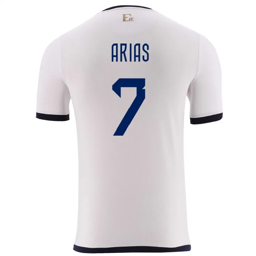Danxen Niño Camiseta Ecuador Emily Arias #7 Blanco 2ª Equipación 24-26 La Camisa México