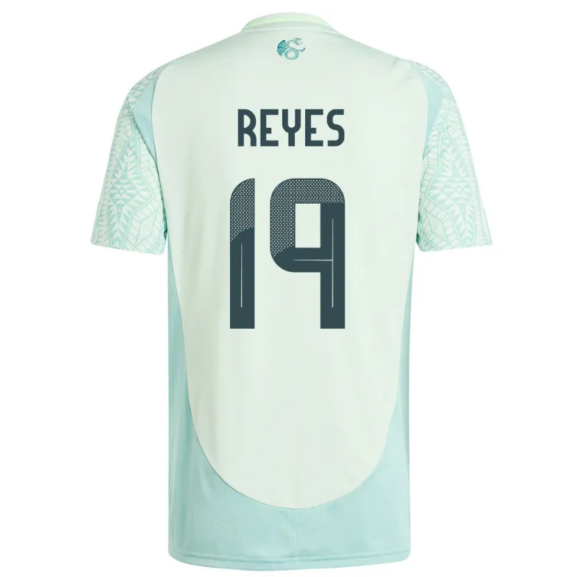 Danxen Niño Camiseta México Israel Reyes #19 Lino Verde 2ª Equipación 24-26 La Camisa México
