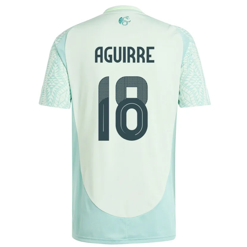 Danxen Niño Camiseta México Eduardo Aguirre #18 Lino Verde 2ª Equipación 24-26 La Camisa México