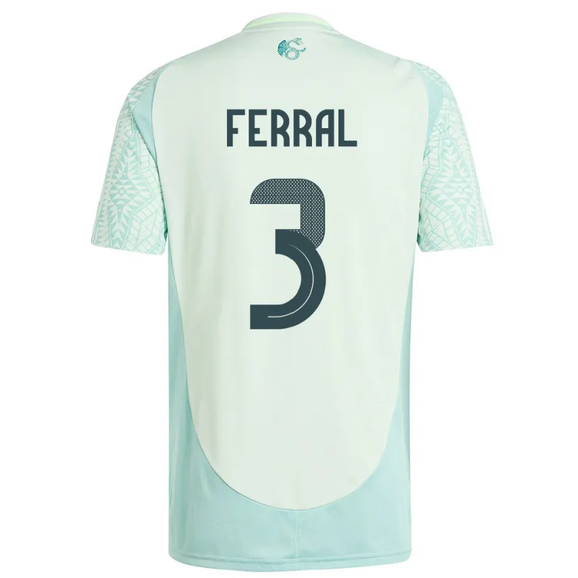Danxen Niño Camiseta México Cristina Ferral #3 Lino Verde 2ª Equipación 24-26 La Camisa México