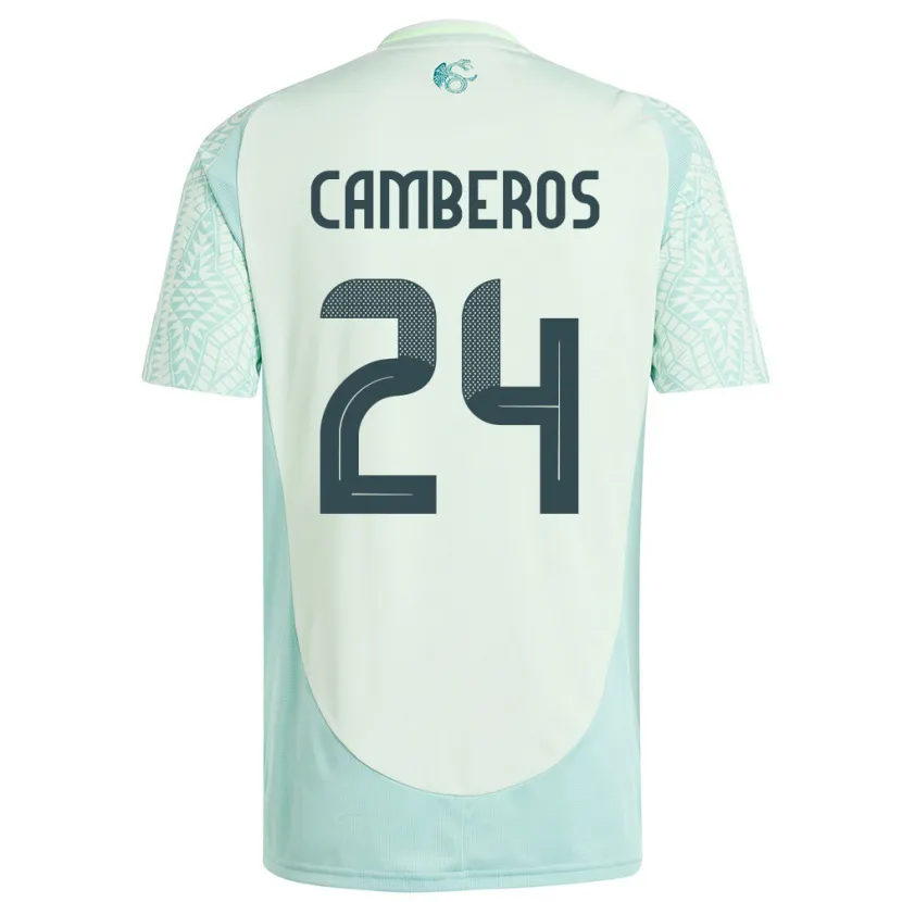 Danxen Niño Camiseta México Scarlett Camberos #24 Lino Verde 2ª Equipación 24-26 La Camisa México