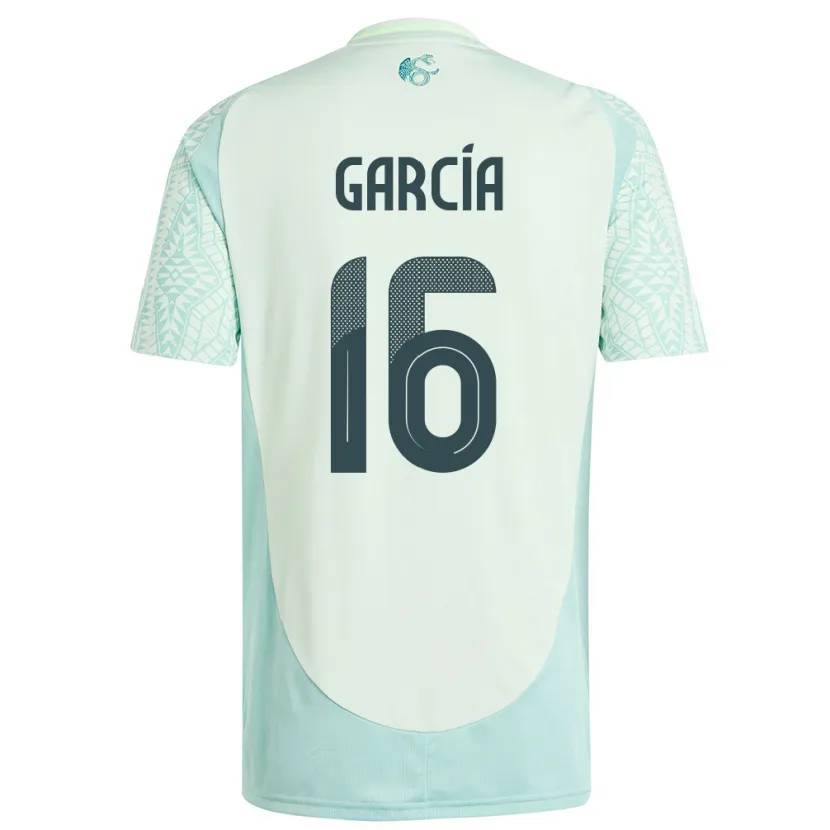 Danxen Niño Camiseta México Uziel Garcia #16 Lino Verde 2ª Equipación 24-26 La Camisa México