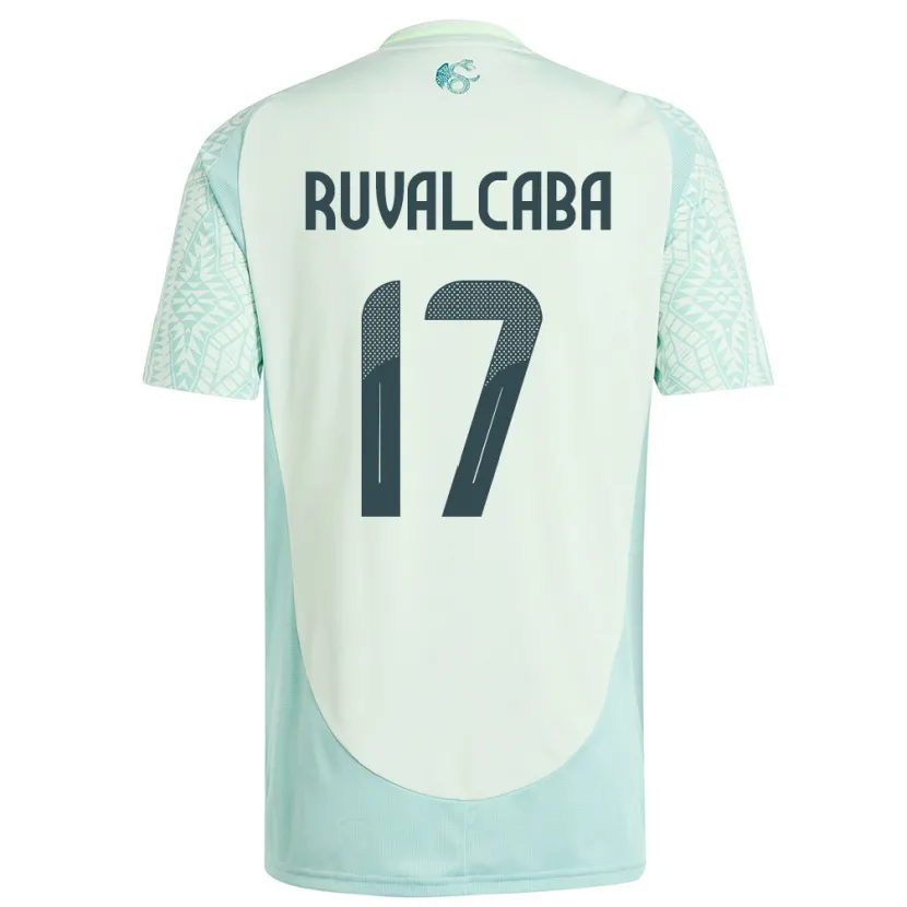 Danxen Niño Camiseta México Jorge Ruvalcaba #17 Lino Verde 2ª Equipación 24-26 La Camisa México