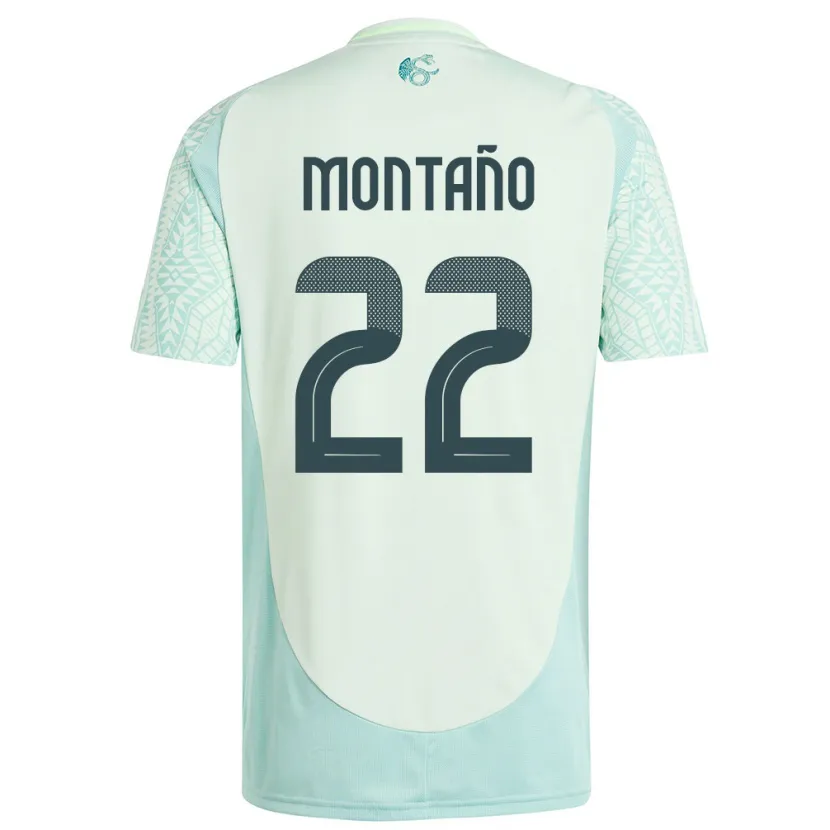 Danxen Niño Camiseta México Andres Montano #22 Lino Verde 2ª Equipación 24-26 La Camisa México