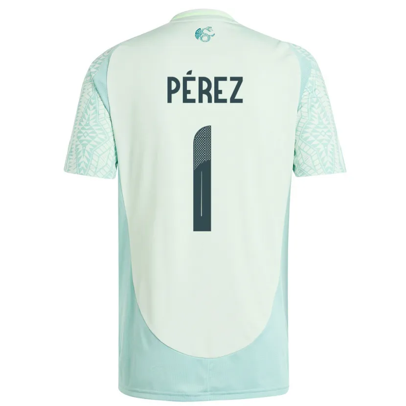 Danxen Niño Camiseta México Emiliano Perez #1 Lino Verde 2ª Equipación 24-26 La Camisa México