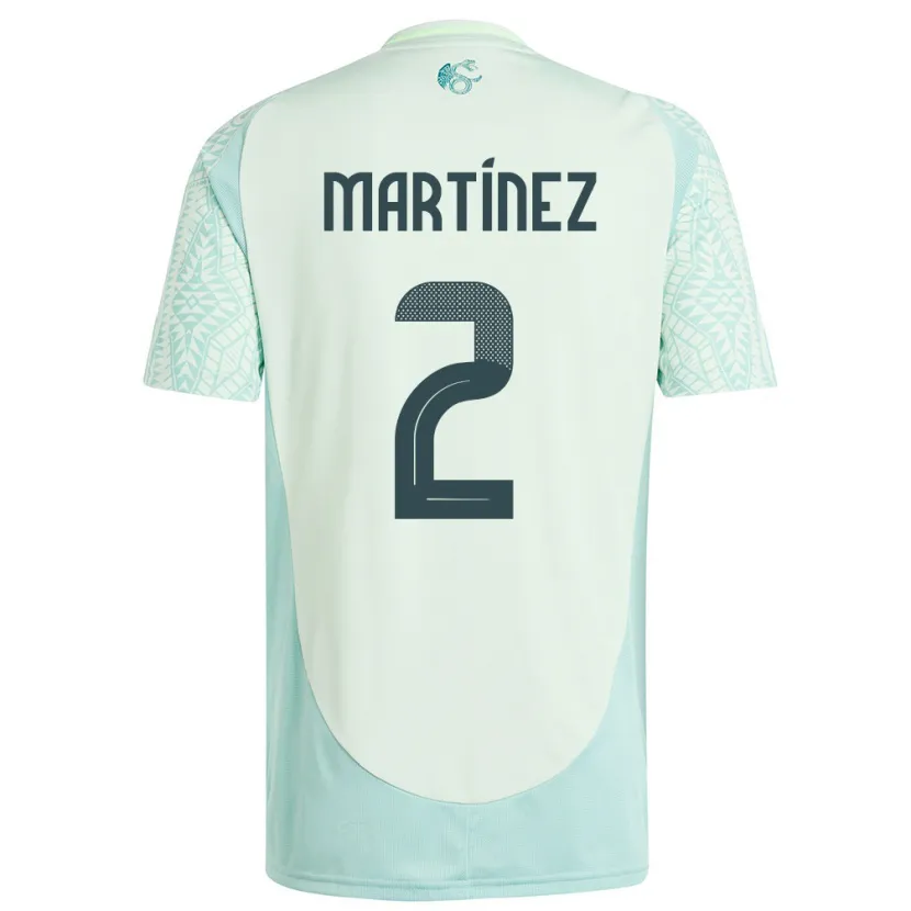 Danxen Niño Camiseta México Emilio Martinez #2 Lino Verde 2ª Equipación 24-26 La Camisa México