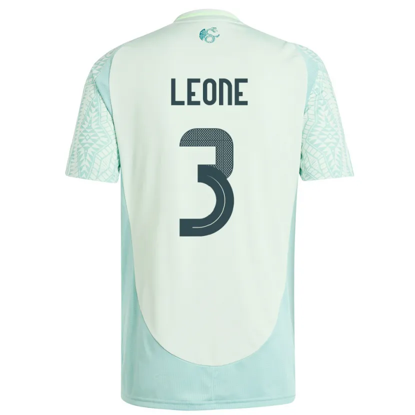 Danxen Niño Camiseta México Antonio Leone #3 Lino Verde 2ª Equipación 24-26 La Camisa México