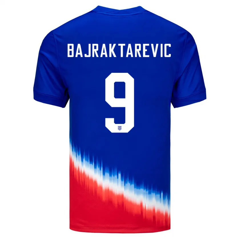Danxen Niño Camiseta Estados Unidos Esmir Bajraktarevic #9 Azul 2ª Equipación 24-26 La Camisa México