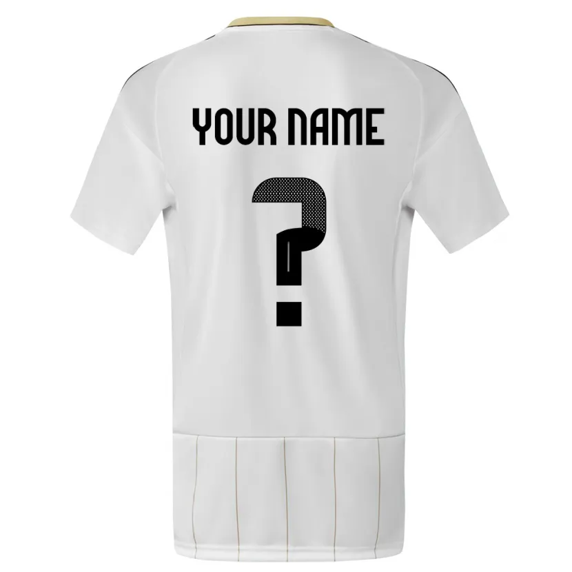 Danxen Niño Camiseta Costa Rica Su Nombre #0 Blanco 2ª Equipación 24-26 La Camisa México