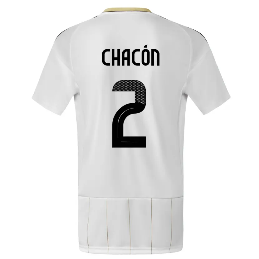 Danxen Niño Camiseta Costa Rica Daniel Chacon #2 Blanco 2ª Equipación 24-26 La Camisa México