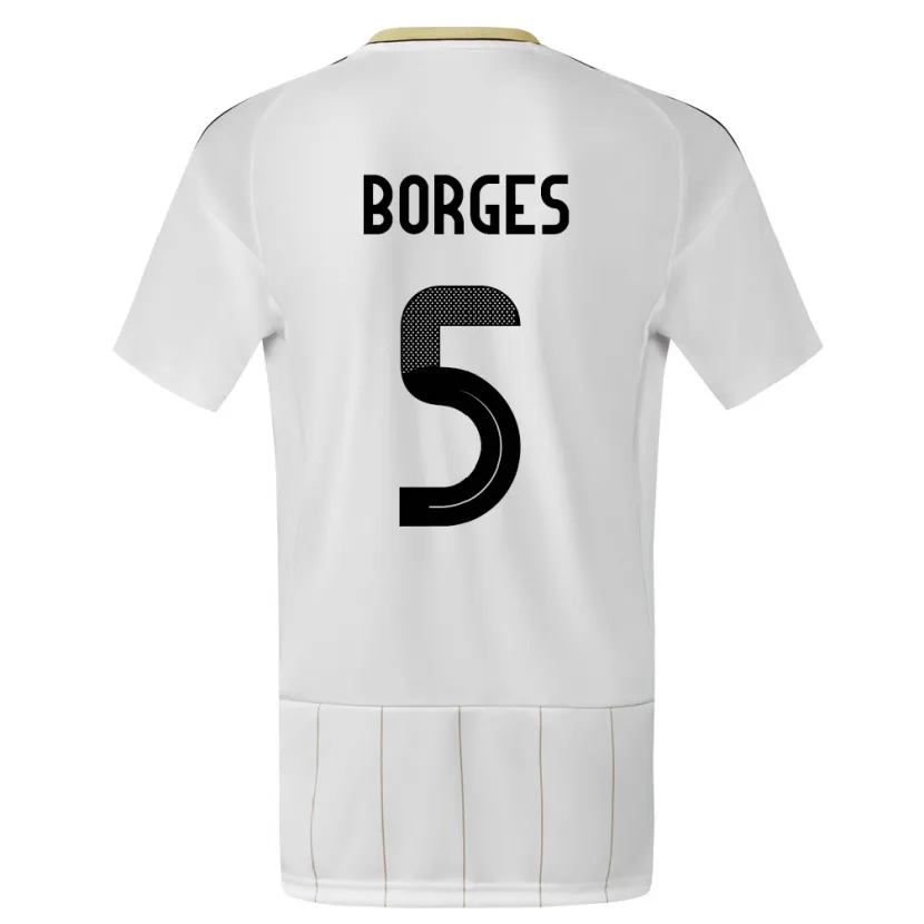 Danxen Niño Camiseta Costa Rica Celso Borges #5 Blanco 2ª Equipación 24-26 La Camisa México