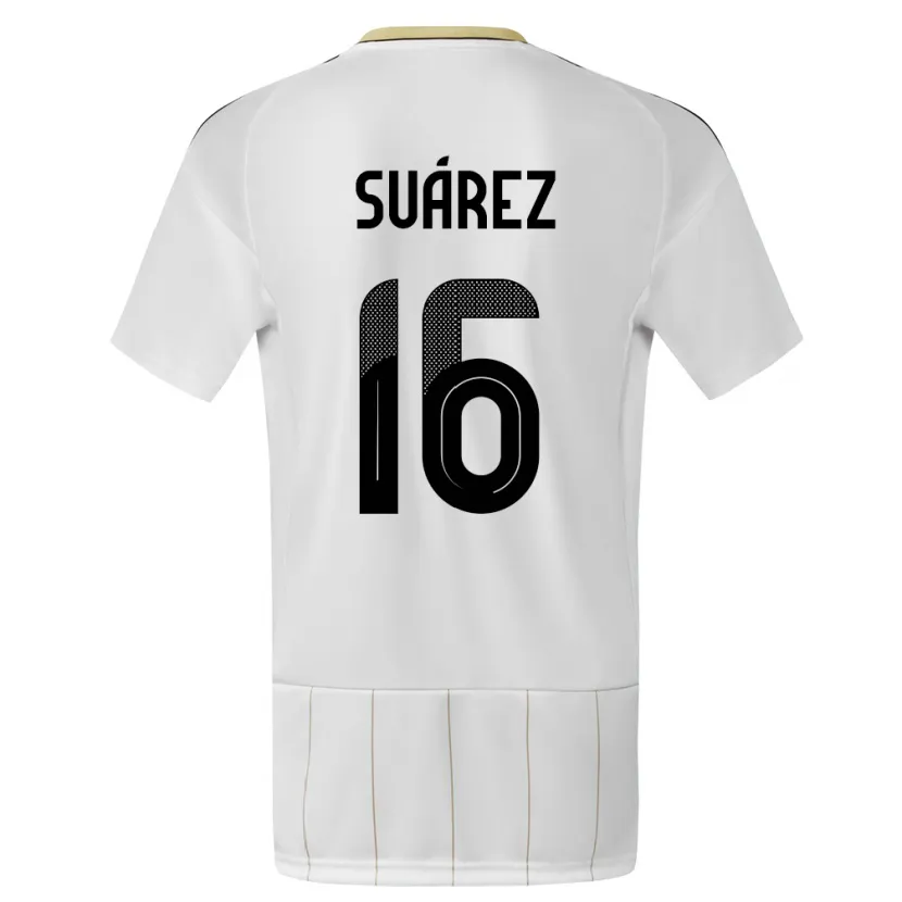Danxen Niño Camiseta Costa Rica Aaron Suarez #16 Blanco 2ª Equipación 24-26 La Camisa México