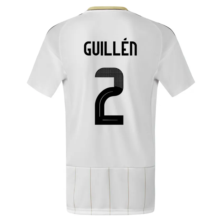 Danxen Niño Camiseta Costa Rica Gabriela Guillen #2 Blanco 2ª Equipación 24-26 La Camisa México
