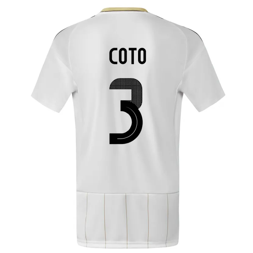 Danxen Niño Camiseta Costa Rica Maria Coto #3 Blanco 2ª Equipación 24-26 La Camisa México