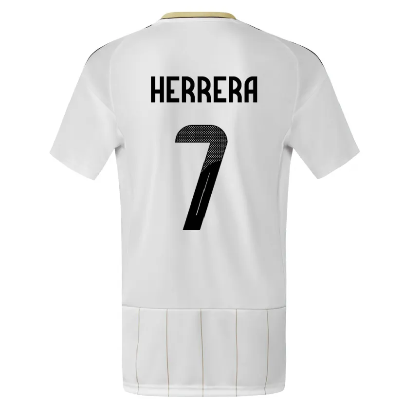 Danxen Niño Camiseta Costa Rica Melissa Herrera #7 Blanco 2ª Equipación 24-26 La Camisa México