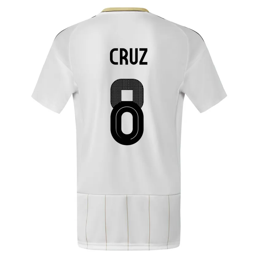 Danxen Niño Camiseta Costa Rica Daniela Cruz #8 Blanco 2ª Equipación 24-26 La Camisa México