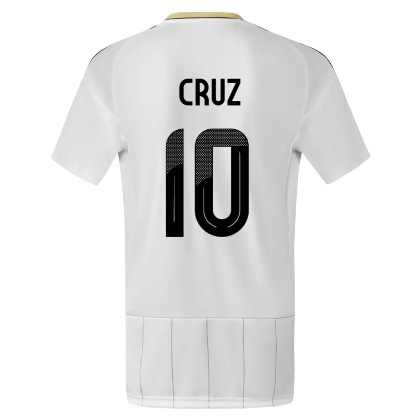 Danxen Niño Camiseta Costa Rica Shirley Cruz #10 Blanco 2ª Equipación 24-26 La Camisa México
