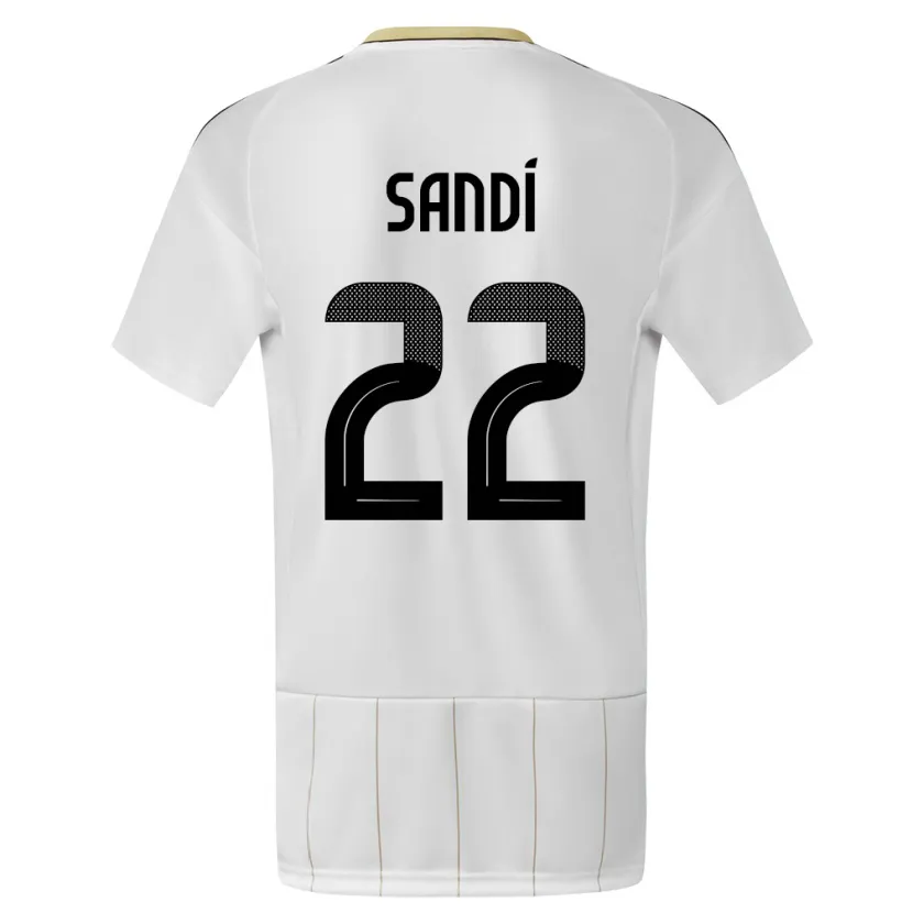 Danxen Niño Camiseta Costa Rica Cristel Sandi #22 Blanco 2ª Equipación 24-26 La Camisa México