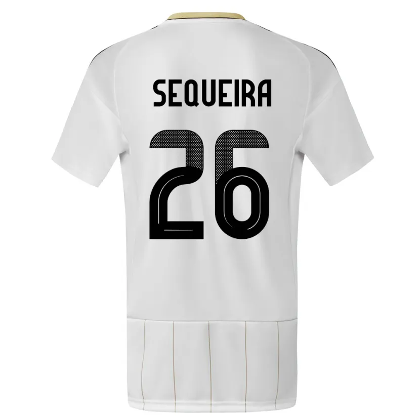 Danxen Niño Camiseta Costa Rica Douglas Sequeira #26 Blanco 2ª Equipación 24-26 La Camisa México
