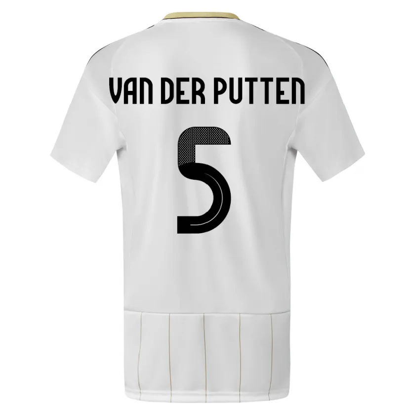 Danxen Niño Camiseta Costa Rica Santiago Van Der Putten #5 Blanco 2ª Equipación 24-26 La Camisa México