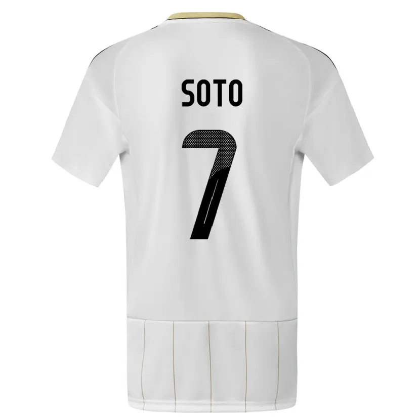 Danxen Niño Camiseta Costa Rica Andrey Soto #7 Blanco 2ª Equipación 24-26 La Camisa México