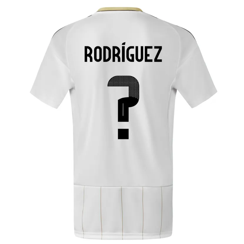Danxen Niño Camiseta Costa Rica Bradley Rodriguez #0 Blanco 2ª Equipación 24-26 La Camisa México
