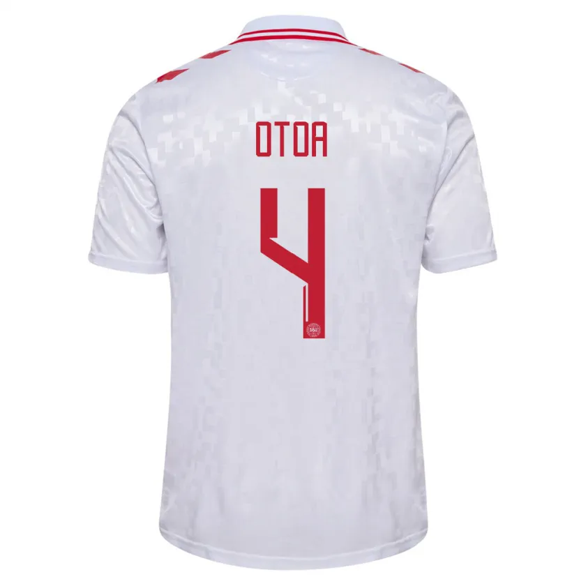 Danxen Niño Camiseta Dinamarca Sebastian Otoa #4 Blanco 2ª Equipación 24-26 La Camisa México