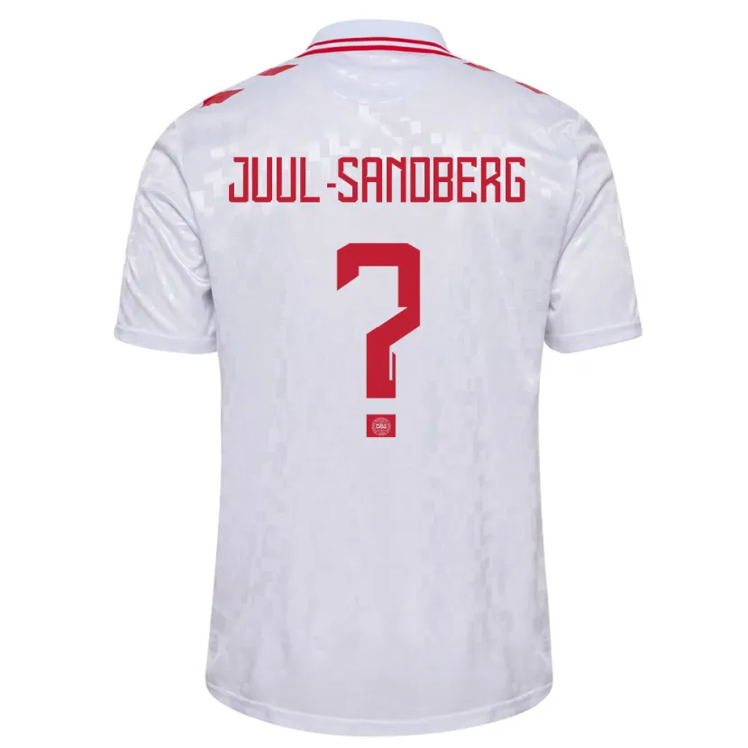 Danxen Niño Camiseta Dinamarca Nikolaj Juul-Sandberg #0 Blanco 2ª Equipación 24-26 La Camisa México