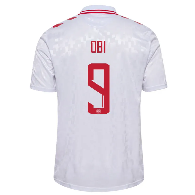 Danxen Niño Camiseta Dinamarca Chido Obi #9 Blanco 2ª Equipación 24-26 La Camisa México