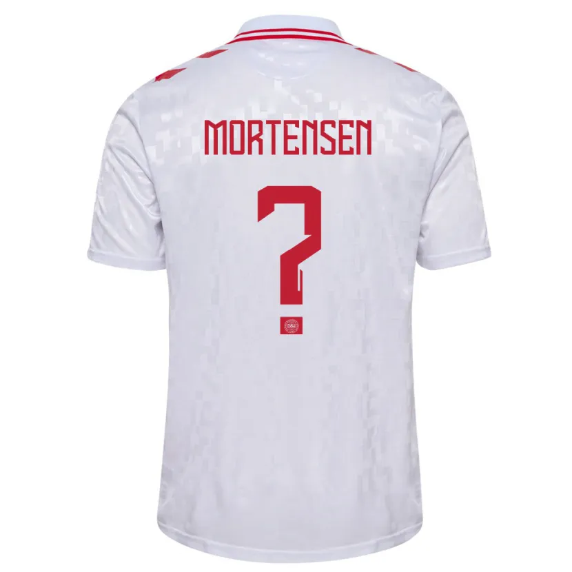 Danxen Niño Camiseta Dinamarca Malthe Mortensen #0 Blanco 2ª Equipación 24-26 La Camisa México