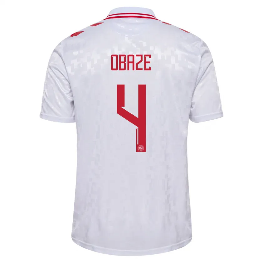 Danxen Niño Camiseta Dinamarca Isabella Obaze #4 Blanco 2ª Equipación 24-26 La Camisa México