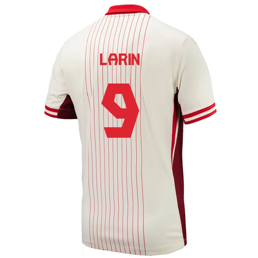Danxen Niño Camiseta Canadá Cyle Larin #9 Blanco 2ª Equipación 24-26 La Camisa México