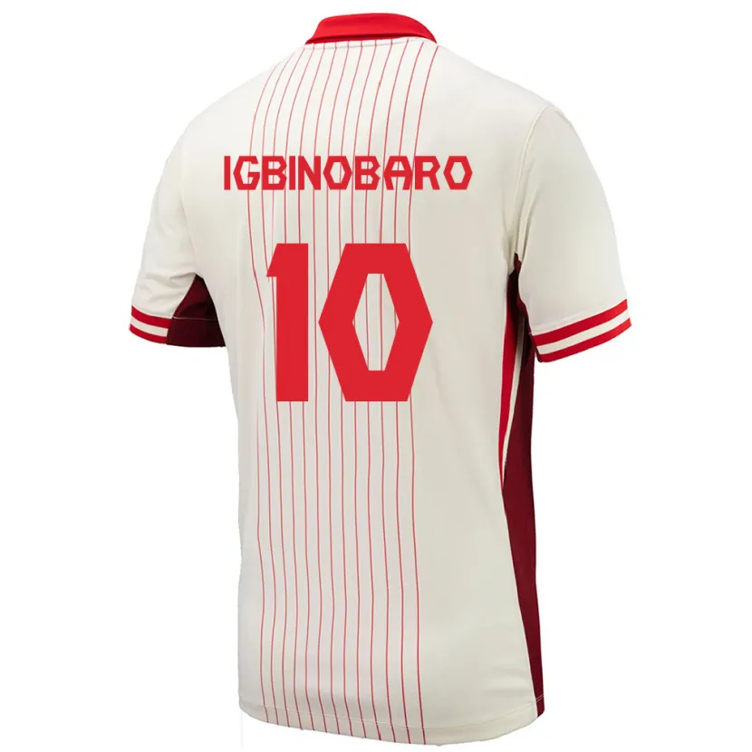 Danxen Niño Camiseta Canadá Philip Igbinobaro #10 Blanco 2ª Equipación 24-26 La Camisa México