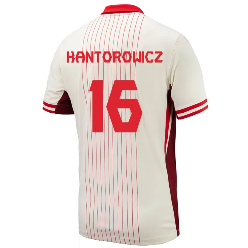 Danxen Niño Camiseta Canadá Dominic Kantorowicz #16 Blanco 2ª Equipación 24-26 La Camisa México