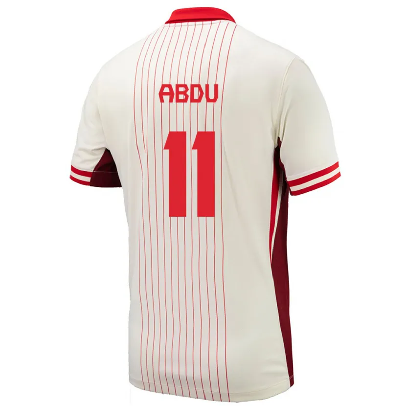 Danxen Niño Camiseta Canadá Latifah Abdu #11 Blanco 2ª Equipación 24-26 La Camisa México