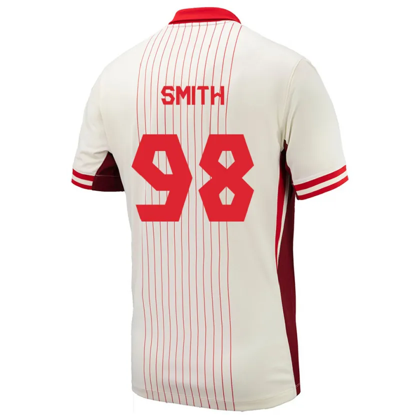 Danxen Niño Camiseta Canadá Olivia Smith #98 Blanco 2ª Equipación 24-26 La Camisa México