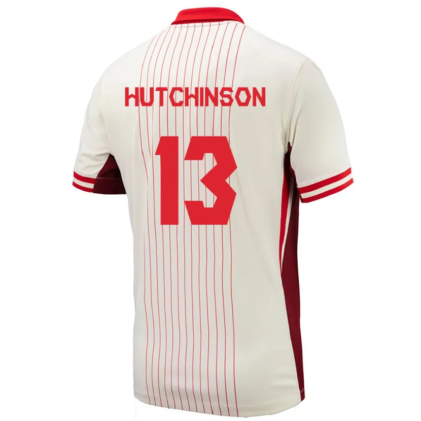 Danxen Niño Camiseta Canadá Atiba Hutchinson #13 Blanco 2ª Equipación 24-26 La Camisa México