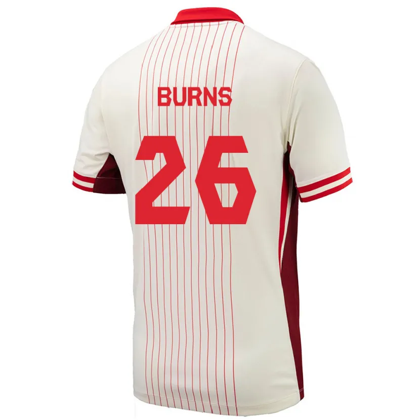 Danxen Niño Camiseta Canadá Zoe Burns #26 Blanco 2ª Equipación 24-26 La Camisa México