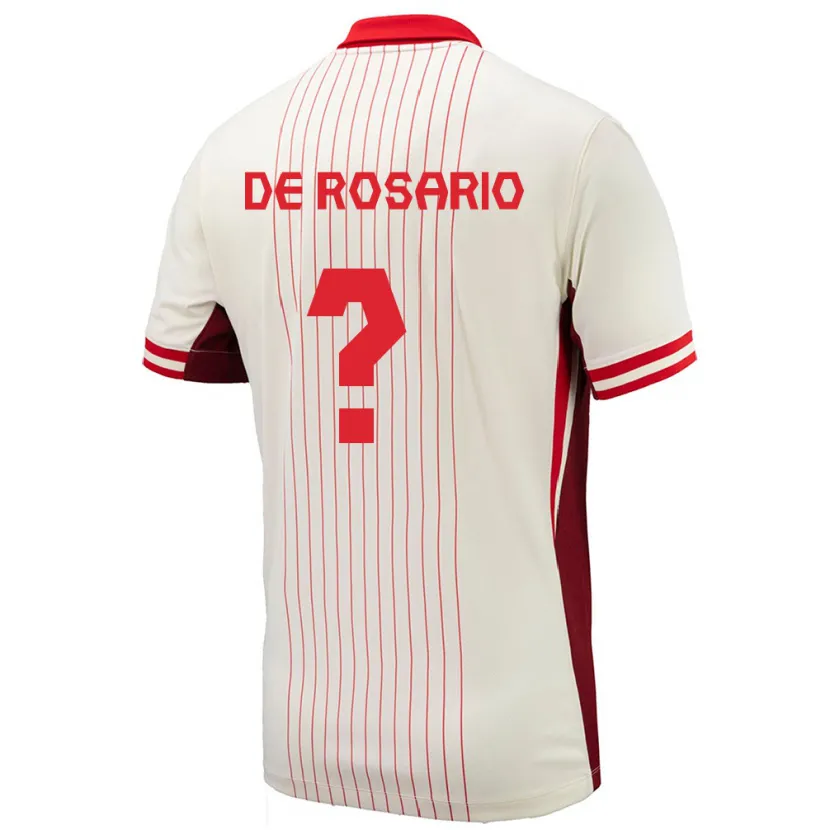 Danxen Niño Camiseta Canadá Adisa De Rosario #0 Blanco 2ª Equipación 24-26 La Camisa México