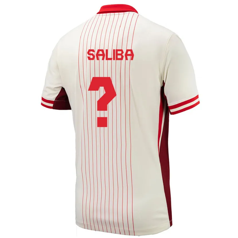 Danxen Niño Camiseta Canadá Nathan Dylan Saliba #0 Blanco 2ª Equipación 24-26 La Camisa México