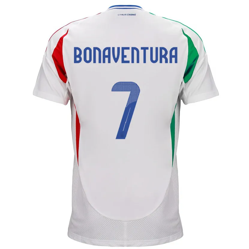 Danxen Niño Camiseta Italia Giacomo Bonaventura #7 Blanco 2ª Equipación 24-26 La Camisa México