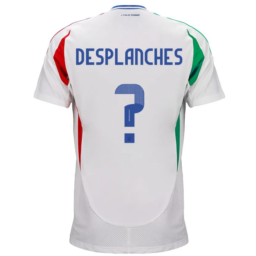Danxen Niño Camiseta Italia Sebastiano Desplanches #0 Blanco 2ª Equipación 24-26 La Camisa México