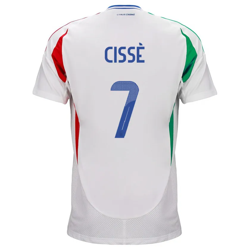Danxen Niño Camiseta Italia Alphadjo Cissè #7 Blanco 2ª Equipación 24-26 La Camisa México