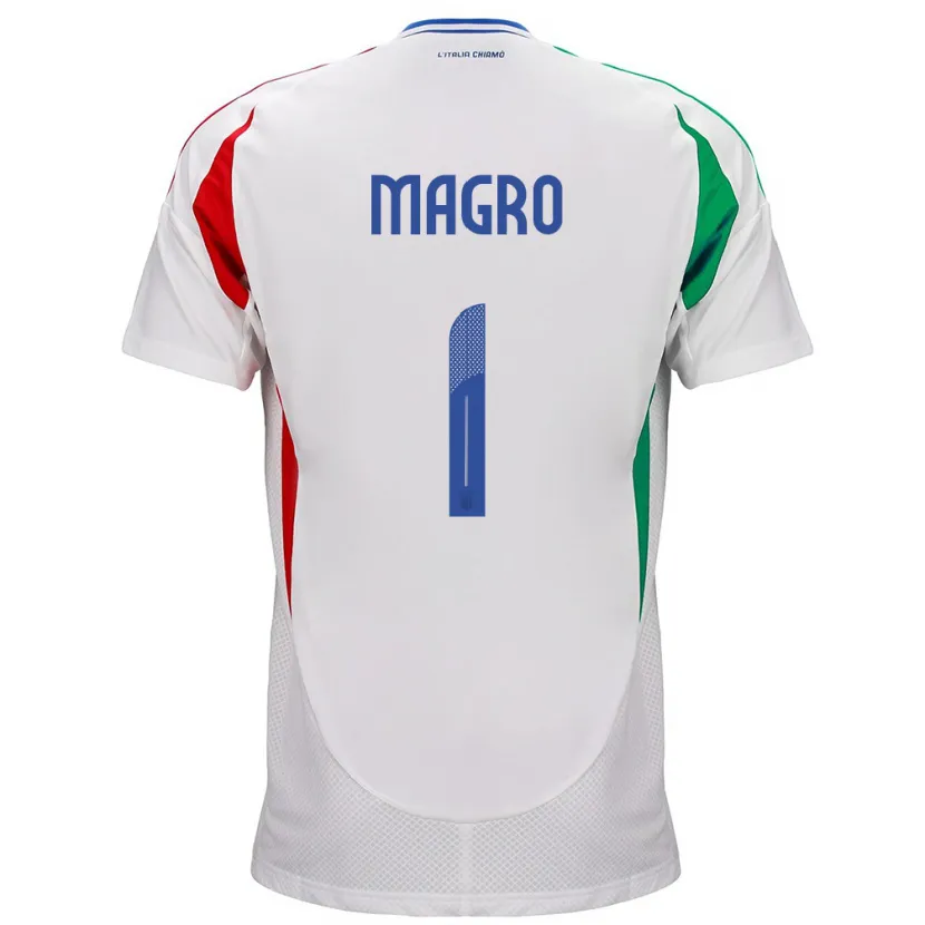 Danxen Niño Camiseta Italia Federico Magro #1 Blanco 2ª Equipación 24-26 La Camisa México