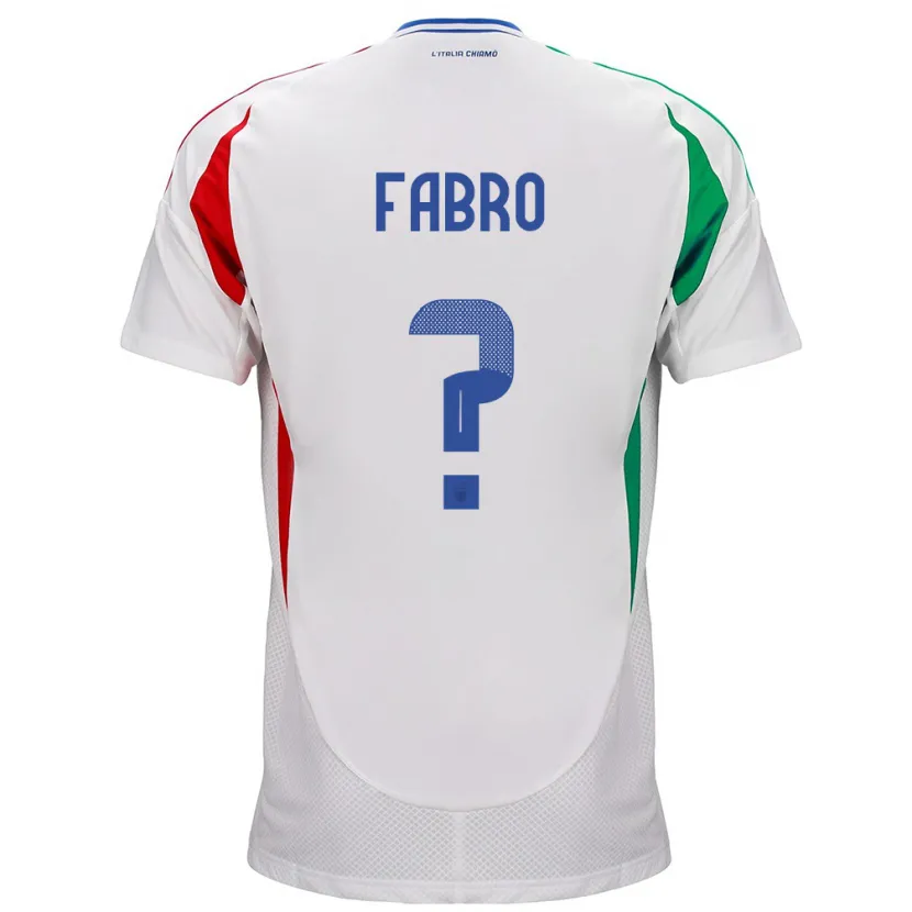 Danxen Niño Camiseta Italia Jacopo Del Fabro #0 Blanco 2ª Equipación 24-26 La Camisa México