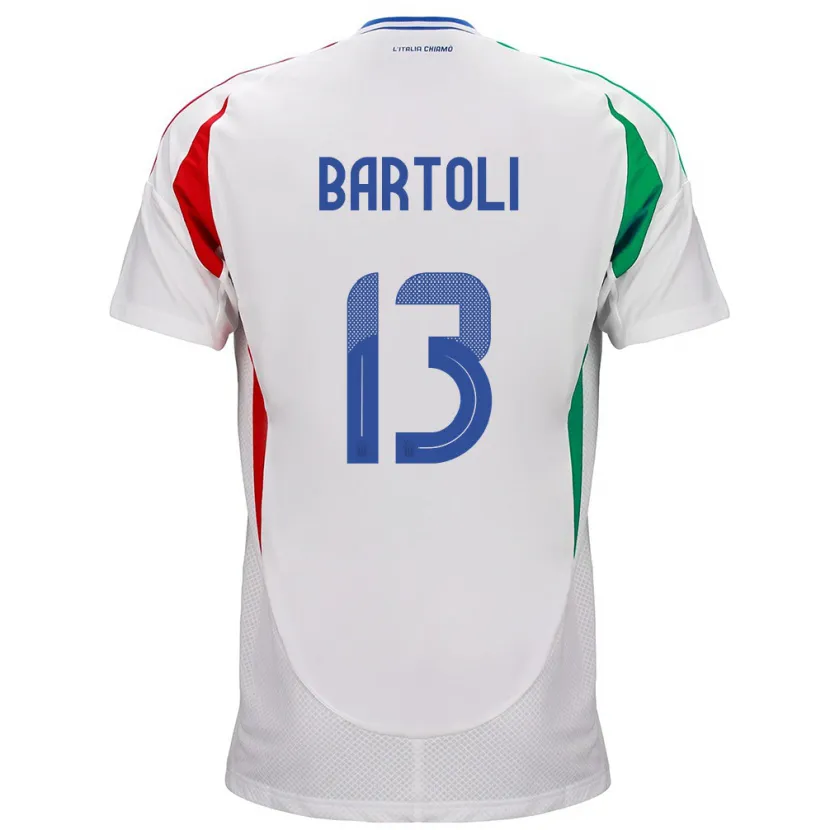Danxen Niño Camiseta Italia Elisa Bartoli #13 Blanco 2ª Equipación 24-26 La Camisa México
