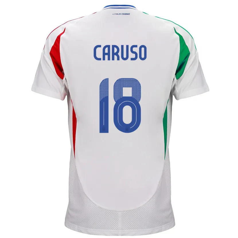Danxen Niño Camiseta Italia Arianna Caruso #18 Blanco 2ª Equipación 24-26 La Camisa México
